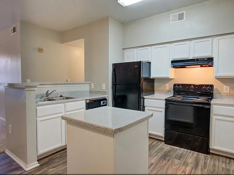 Apartment kitchen at Trailside at Trinity Forest